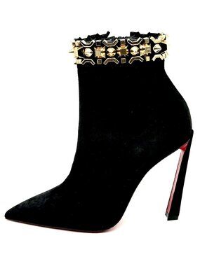 Christian Louboutin ASTEROISPIKES BOOTY 100 Spiked Stud Boots Heel Bootie